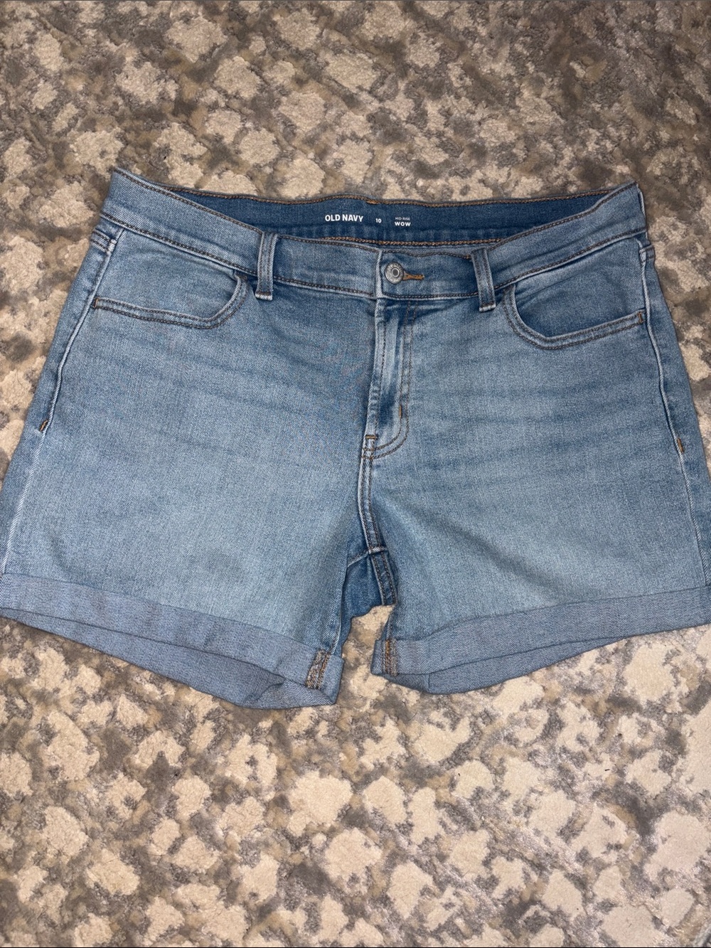 Old Navy Women's Medium Blue Rolled Hem Denim Shorts